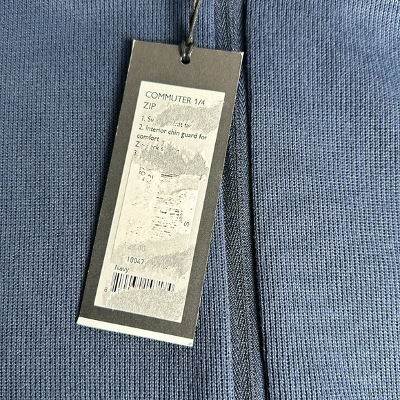 Rhone Commuter 1/4 Zip Pullover Trekking Navy Blue Men's NWT - Picture 8 of 10
